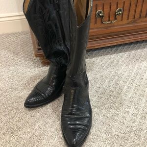 Dan Post Lizard Cowboy Boots 6.5